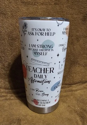 Teacher 20oz Insulated Tumbler New In Box - Image 1 of 4