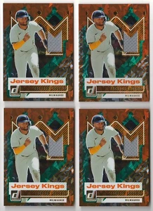 x4 Jackson Chourio 2025 Donruss Baseball Jersey Kings Card lot Milwaukee Brewers - Picture 1 of 1