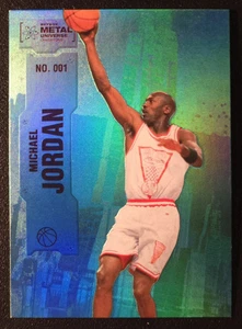 Michael Jordan 2022 Skybox Metal Universe Champions #001 Aqua Parallel Bulls SSP - Bild 1 von 2