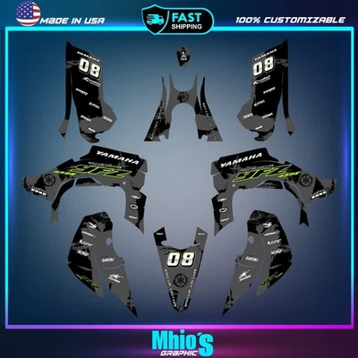 Yamaha YFZ 450R 450X Grafik Kit 2014 2016 2018 bis 2023 Decals Aufkleber ATV UTV - Bild 1 von 4