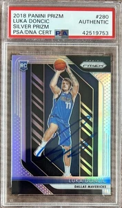 2018 Panini Prizm #280 Luka Doncic Silver Prizm PSA DNA Autograph Rookie - Picture 1 of 2