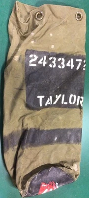 British Army Vintage Kit Bag, Canvas 1967, Duffle Olive Green Travel, Issued - Image 1 of 4