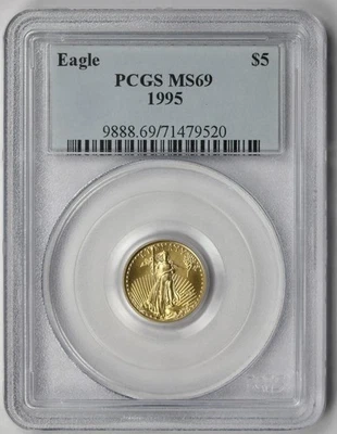 1995 Gold Eagle $5 Tenth-Ounce MS 69 PCGS 1/10 oz. - Image 1 of 4