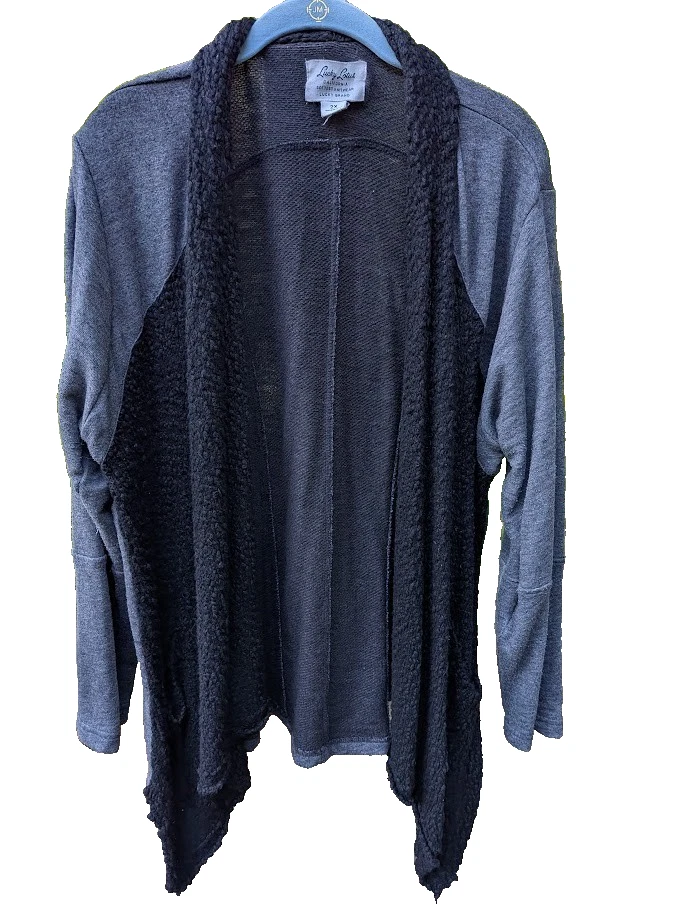 Lucky Lotus Brand Cardigan Sweater Women's Size 2X Open Flowing Comfy Hygge - Image 1 of 4
