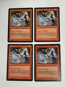 MTG Playset 4x Boil (Tempest/Red/U) - BGM - Picture 1 of 2