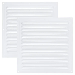Attic Vent Cover 12" x 12" Aluminum Alloy Gable Vent Grille Louvered Screen Mesh - Picture 1 of 7