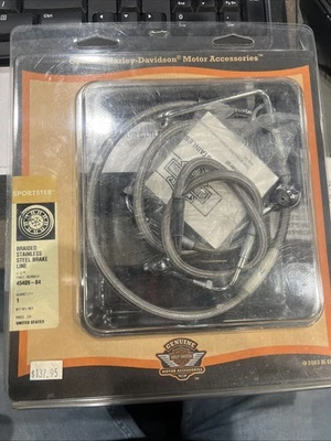 HARLEY-DAVIDSON SPORTSTER ИЗ НЕРЖАВЕЮЩЕЙ СТАЛИ ПЛЕТЕНАЯ ТОРМОЗНАЯ МАГИСТРАЛЬ 45409-04 - Изображение 1 из 2