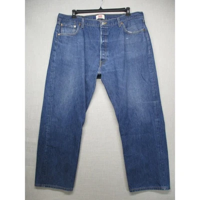 Levis Blue Vintage Y2K Distressed Classic 501 Jeans Mens Size Waist 44 Length 32 - Image 1 of 4