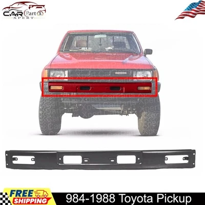 New Standard Front Bumper Compatible with 1984-1988 Toyota Pickup Painted Black Foto 1 de 4