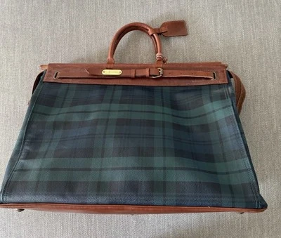 ✅ Vintage POLO Ralph Lauren Rugby Tartan Top Handle Doctor Plaid Bag Blackwatch - Image 1 of 4