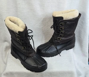 Polo Ralph Lauren Longhirst Leather and Rubber Duck Boots Size 12D - Picture 1 of 7