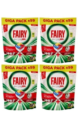 236 PASTIGLIE LAVASTOVIGLIE FAIRY PLATINUM PLUS LEMON- DETERSIVO LAVASTOVIGLIE  - Image 1 of 3