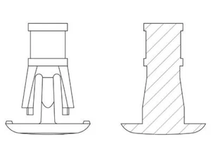 10X 8G820V41771 Montagestift Polyamid 66 L: 6,4mm Klickbefestigung UL94V-0 DREME - Bild 1 von 1