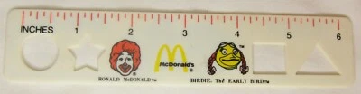 1984 McDonald's 6" Ruler Shape Template Ronald Birdie Hamburglar Captain - Image 1 of 2