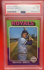 1975 Topps #228 George Brett Rookie Card (RC) PSA 6 Centered New Slab
