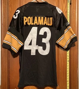 NFL Pittsburgh Steelers Troy Polamalu Trikot Größe 48 mit genähtem Namen/Nummer/Logo - Bild 1 von 6