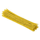 30cm/11.8" Pipe Cleaners Chenille Stem,100Pcs Glitters Fuzzy Sticks,Yellow