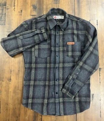 Chaqueta Iro Ochi Para Hombres M Franela Manga Dispuesta Camisa Botón a Presión Multicolor Foto 1 de 4