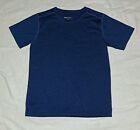Medium Real Essentials Blue Polyester Spandex Short Sleeved T-Shirt Top Gg47