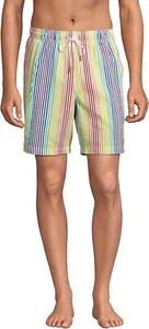 Nuevo con etiquetas baúles de baño cortos híbridos forrados de 7 pulgadas Lands' End para hombre talla L $50 FLF115 - Imagen 1 de 5