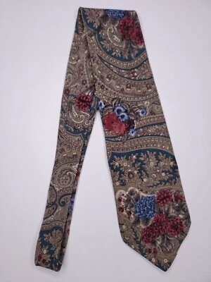 Henry Grethel Mens Formal Necktie 56"Lx3.75"W Brown/Green Neck Tie - Image 1 of 4