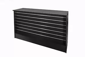 Shop Counter with Slatwall Front- Black- 1500L - Picture 1 of 4