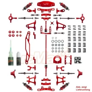 YEAH RACING ALU TUNING CONVERSION KIT ROT FÜR TAMIYA TT-02 MODELLE # CK-TT02RD - Bild 1 von 8