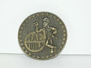 MAC Tools Belt Buckle Great American Round Brass Limited Edition Exclusive VTG - Picture 1 of 5