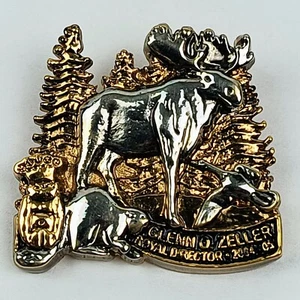 Shriners King Mirth In Nature With Moose Beaver Duck Member Lapel Pin ROJ - Picture 1 of 11
