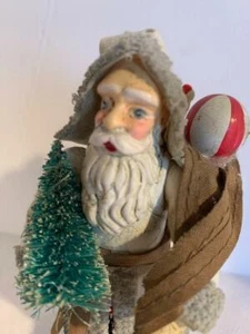 Vintage SANTA '1885' figure 6" tall Kurt ADLER 1988 Christmas bottle brush tree - Picture 1 of 5