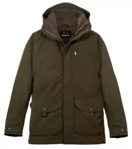 BARBOUR BERWICK WATERPROOF JACKET HOODED DARK OLIVE GREEN 2XL RRP £449 - Picture 1 of 19