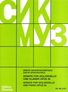 Sonata for Cello and Piano Op 40 Sheet Music Shostakovich NEW 050489708 - Picture 1 of 1