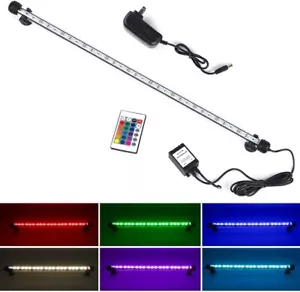 Aquarium Underwater Air Bubble LED Light Fish Tank RGB Submersible Lamp + Remote - Picture 1 of 5