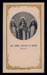 santino-holy card BB. DIANA CECILIA E AMATA DA BOLOGNA - Imagen 1 de 1