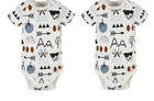 Modern Moments By Gerber Baby Boy Short Sleeve Onesies Bodysuit 6-9 M Pack Of 2