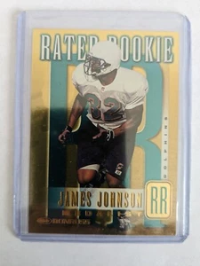 🏆 1999 Donruss Rated Rookies Medalist /250 JAMES JOHNSON RC #RR19 DOLPHINS - Picture 1 of 2