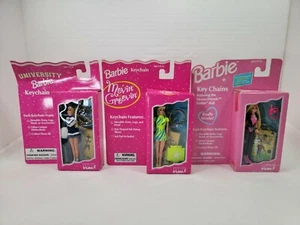 96~98  Mattel Barbie Vintage  Fashion Model Key Chain Dolls Lot Of 3 New In Box - Picture 1 of 12