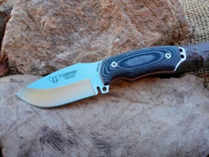Cuchillo CUDEMAN 115-B Mini Boina Verde Hoja 9 cm. Acero Bohler Micarta Negra - Imagen 1 de 3