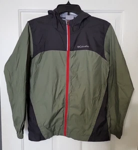 Columbia Boys Youth Hooded Windbreaker (Color Cypress/Shark) (Size Large 14/16) - Picture 1 of 6