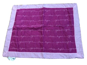 Circo Quilted Pink Standard Pillow Sham - Good Night Sleep Tight - Picture 1 of 2