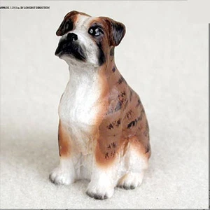 Boxer Mini Hand Painted Figurine Brindle Uncropped - Picture 1 of 1