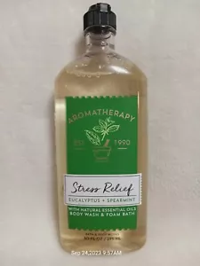 Bath & Body Works alivio del estrés eucalipto menta verde lavado corporal y espuma 10 oz nuevo - Imagen 1 de 4