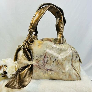 Sharon Gioe la gioe di Toscana hand bag sparkly snake print VTG Made in Italy - Picture 1 of 10