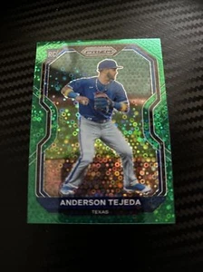 2021 Prizm Disco Green Anderson Tejeda RC Card 9 Texas Rangers - Picture 1 of 2