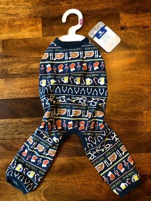 Top Paw Dog Apparel PJS Christmas Lights & Stockings Turkey Drinks New w/ Tags - Image 1 of 4