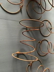 6 Antique Metal Hour Glass Coils Primitive Rusty Bed Springs Tornado - Picture 1 of 8