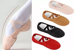 Ballettschläppchen Gymnastikschuhe Tanzschuche Turnschläppchen Gr. 22 bis 44 - Bild 1 von 9