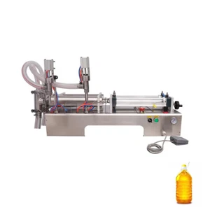 Doppelkopf Halbautomatische Füllmaschine Doppelkopf Saft Flüssigkeit Füllmaschine - Bild 1 von 11