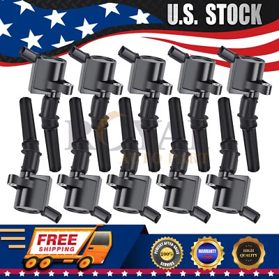 Ignition Coils for Ford Econoline Excursion F-250 6.8L DG508 C1454 10 Packs Foto 1 de 4