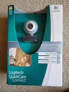 Logitech Quickcam Connect For Skype Video Calling Camera Blue White - Picture 1 of 6
